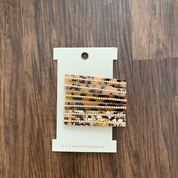 Anthropologie Animal Print Hair Clips Set of six - Picture 1 of 8